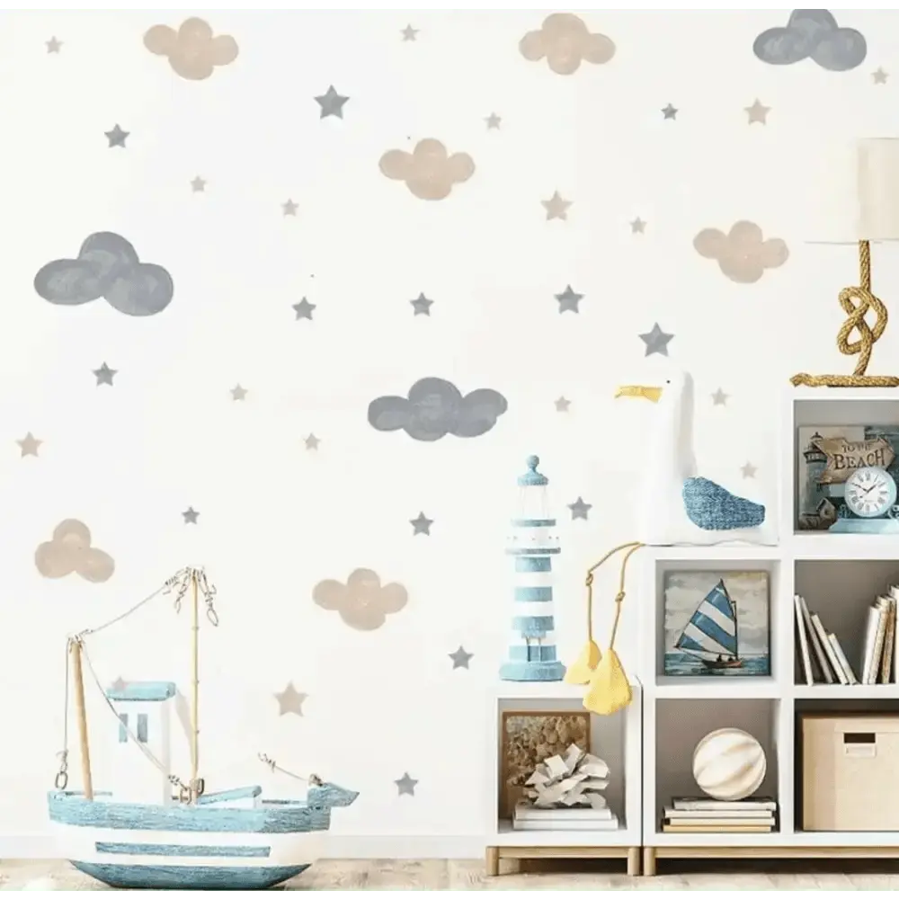 Cloud and Star Wall Stickers for Dreamy Spaces - Easy do Wall do