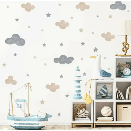 Cloud and Star Wall Stickers for Dreamy Spaces - Easy do Wall do