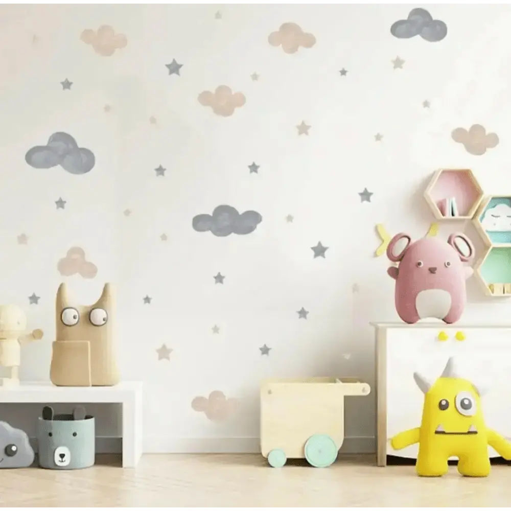 Cloud and Star Wall Stickers for Dreamy Spaces - Easy do Wall do