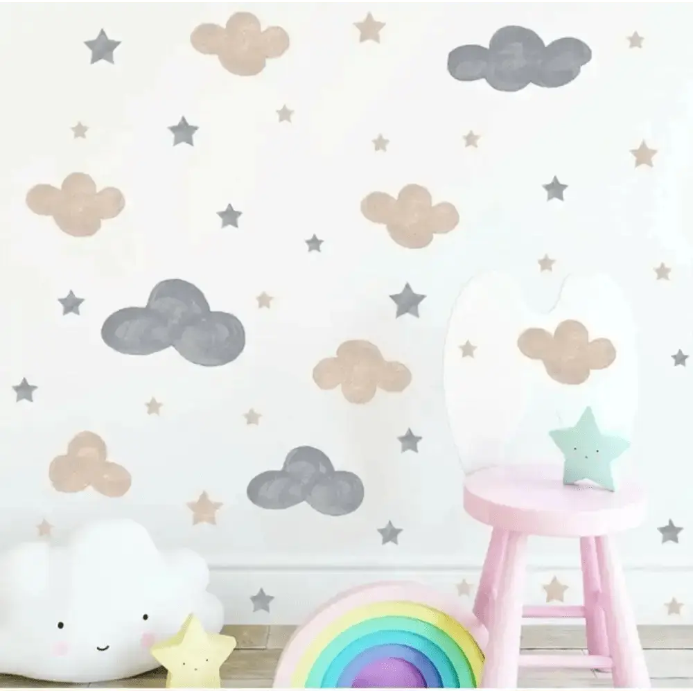 Cloud and Star Wall Stickers for Dreamy Spaces - Easy do Wall do