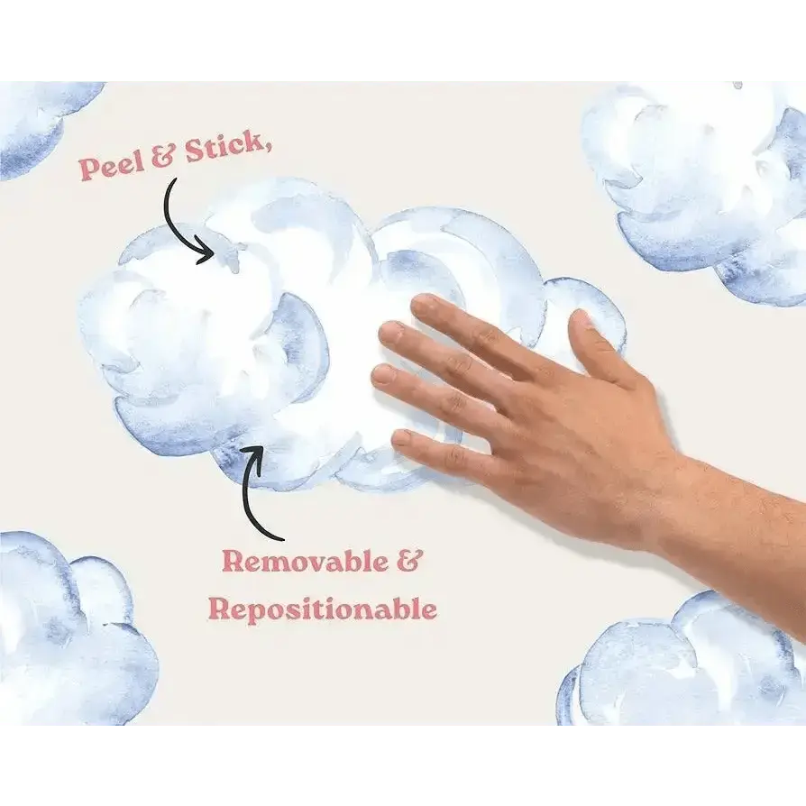Cloud Wallpaper Stickers - Dreamy and Serene Wall Decor - Easy do Wall do