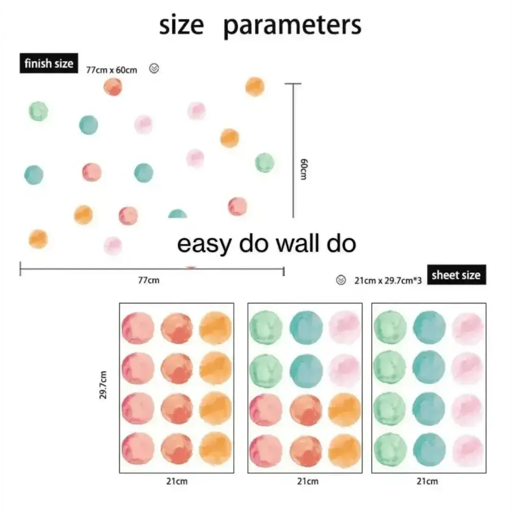 Colorful Dots Wall Stickers - Fun Kids’ Room & Home Decor - Easy do Wall do