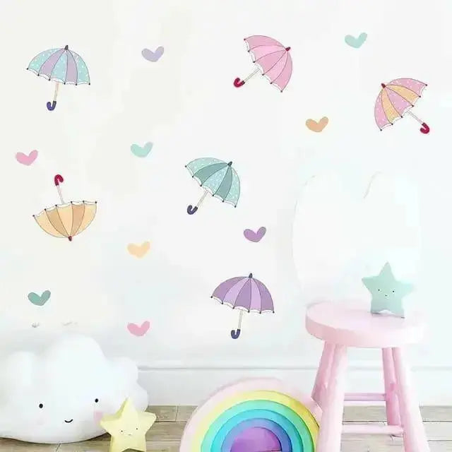 Colorful Umbrella Wall Stickers for Kids' Rooms - Easy do Wall do