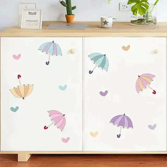 Colorful Umbrella Wall Stickers for Kids' Rooms - Easy do Wall do