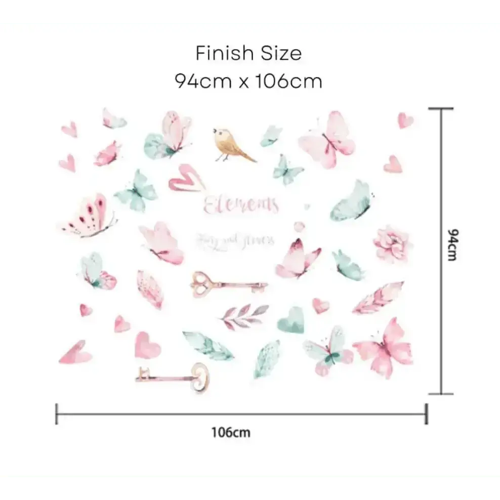 Fairy and Flowers Wall Sticker Set for Magical Spaces - Easy do Wall do