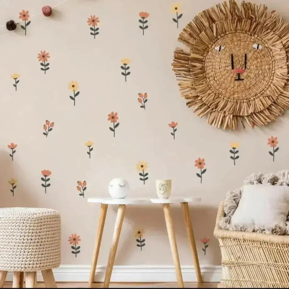 Floral Wall Sticker for Cheerful Decor - Easy do Wall do