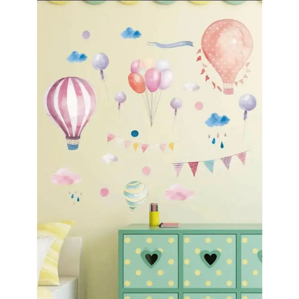 Hot Air Balloon Wall Stickers - Colorful Kids' Room Decor - Easy do Wall do