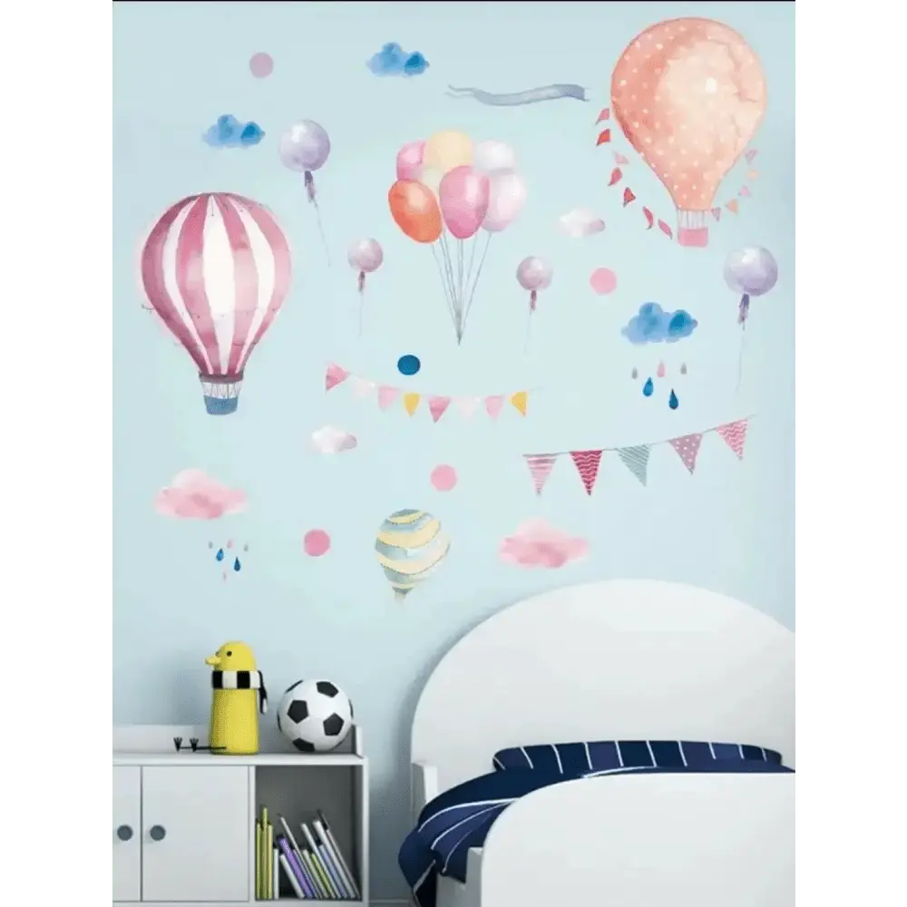 Hot Air Balloon Wall Stickers - Colorful Kids' Room Decor - Easy do Wall do