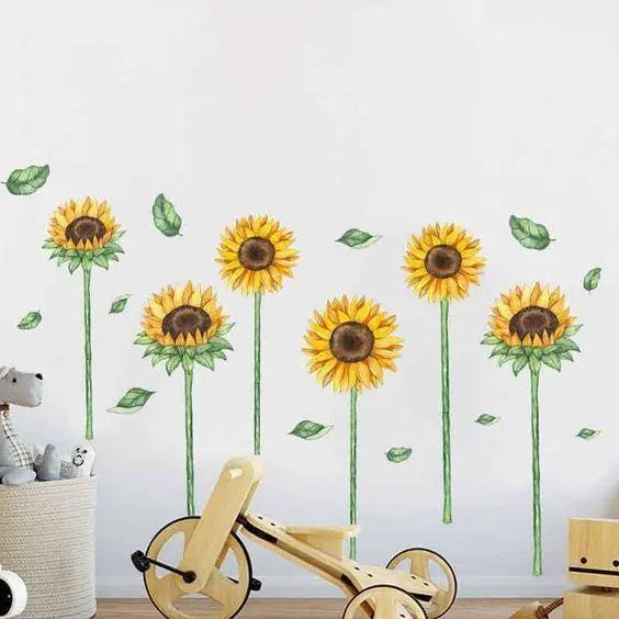 Sunflower Wall Decal Watercolour Wall Stickers Easy do Wall do