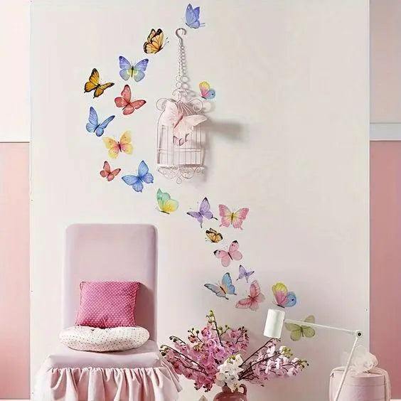 Colorful Butterfly Wall Sticker Easy do Wall do