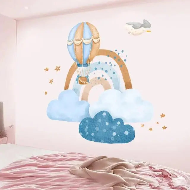 Hot Air Balloon and Rainbow Wall Stickers - Easy do Wall do