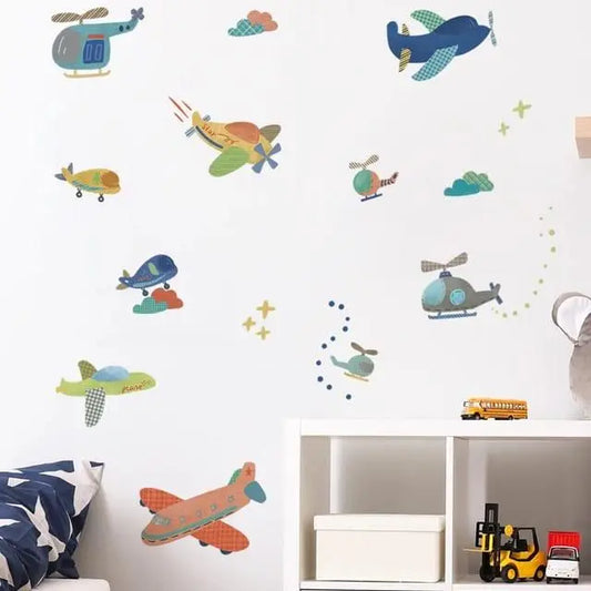 Airplane and Helicopter Wall Stickers Easy do Wall do