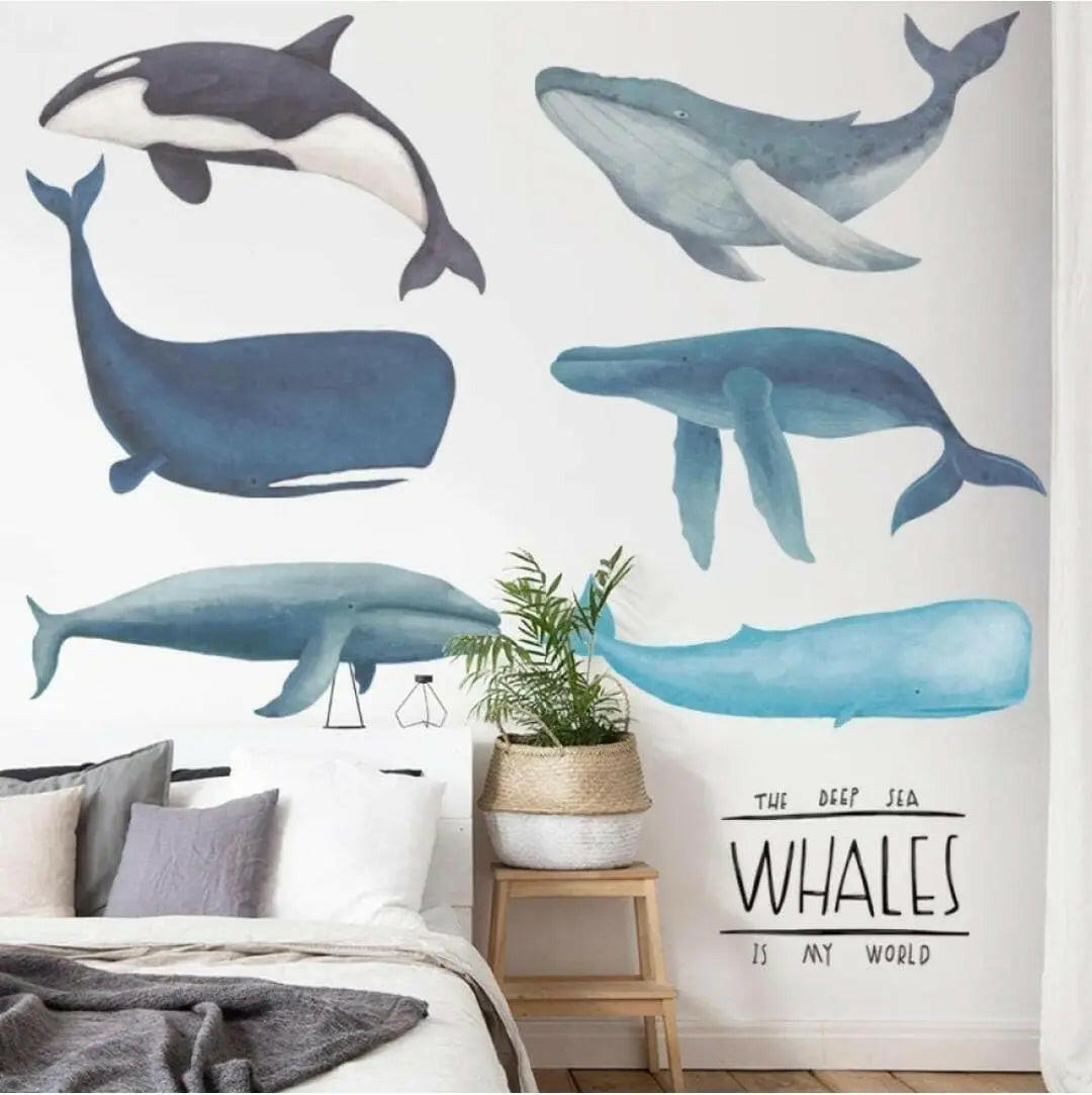 Majestic Whales Wall Stickers Easy do Wall do