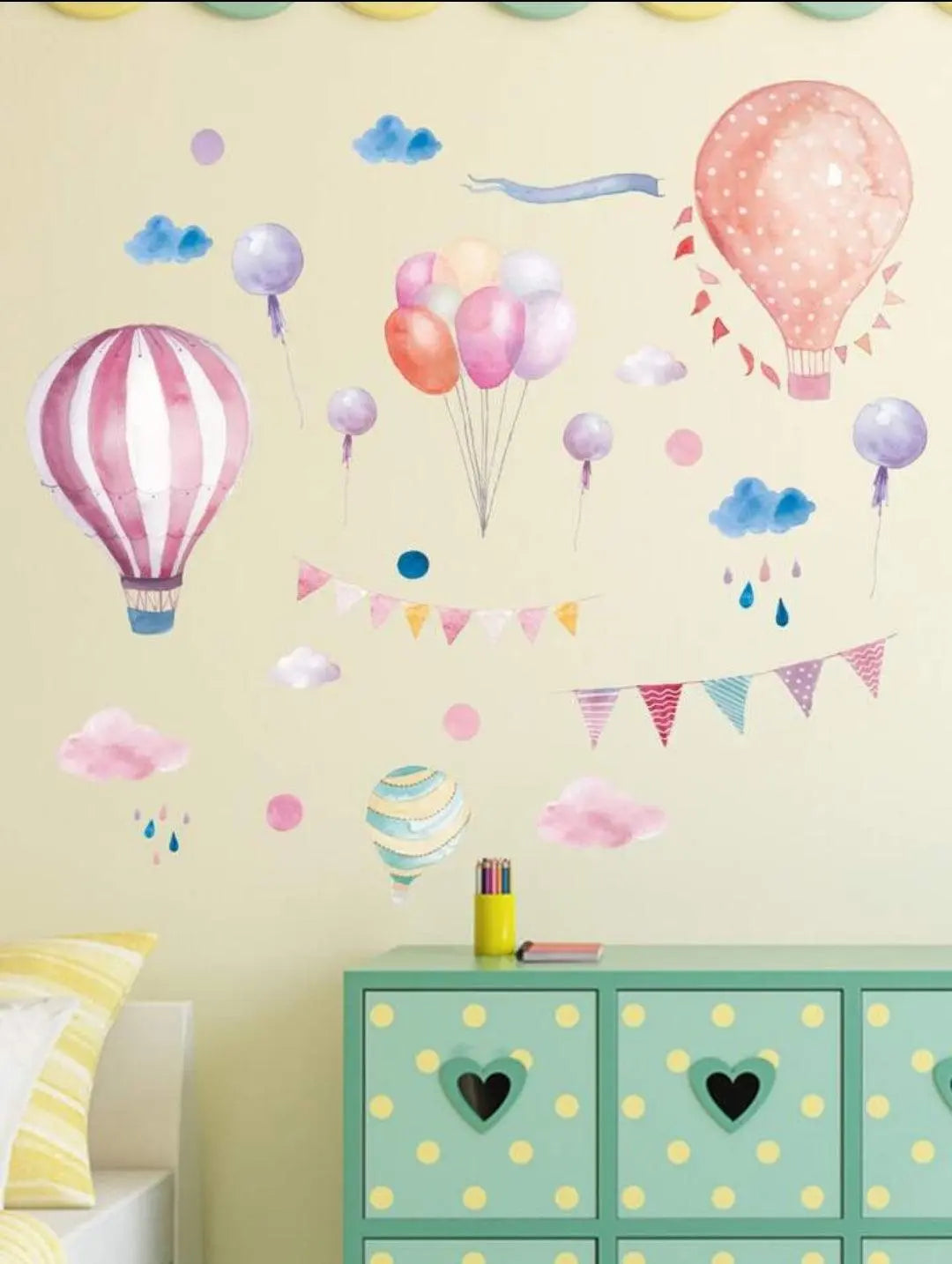 Colorful Hot Air Balloon Wall Stickers - Easy do Wall do