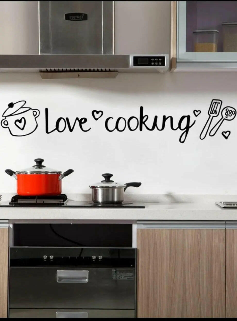 Love Cooking Kitchen Wall Sticker Easy do Wall do