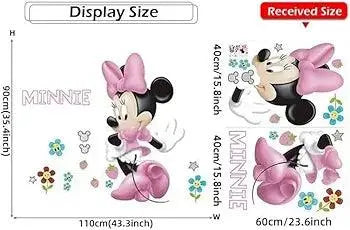 Minnie Mouse Large Wall Sticker for Girl's Room Decor Vinyl Decal Easy do Wall do