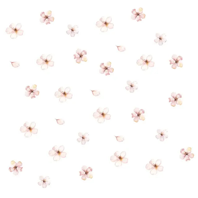 Delicate Pink Floral Wall Stickers for a Dreamy Space Easy do Wall do