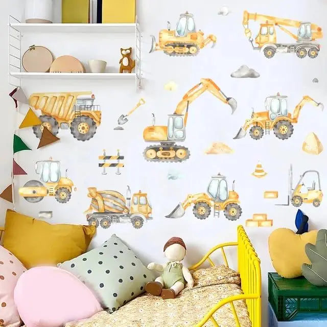 Construction Vehicle Wall Stickers - Easy do Wall do