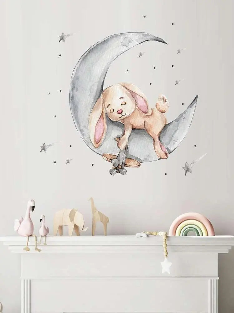 Sleepy Bunny Wall Sticker Easy do Wall do