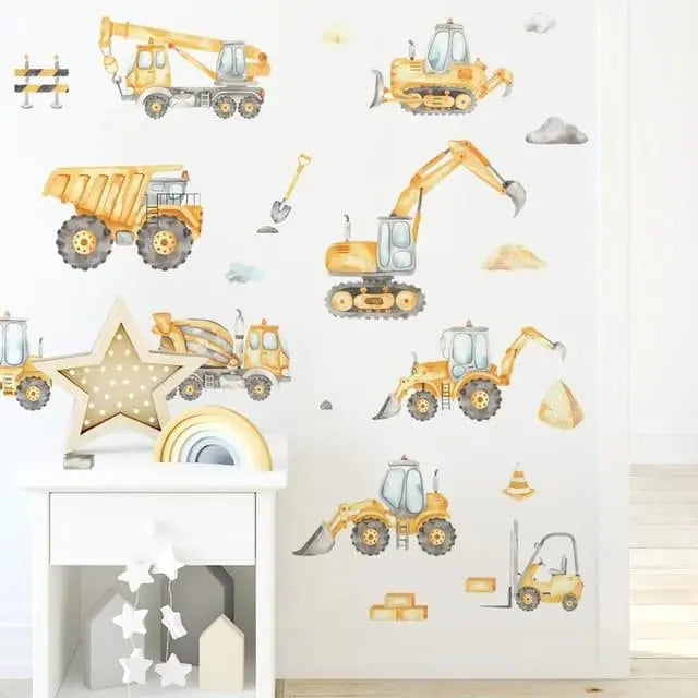 Construction Vehicle Wall Stickers - Easy do Wall do