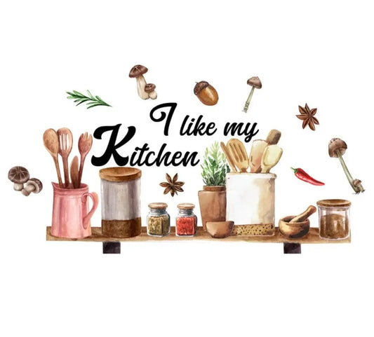 Creative Kitchen English Wall Stickers - Removable And Self-Adhesive Home Decor For Office, Restaurant, And Home Easy do Wall do