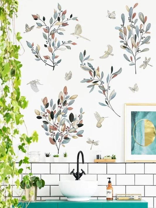 Botanical Branch Wall Sticker Set Easy do Wall do