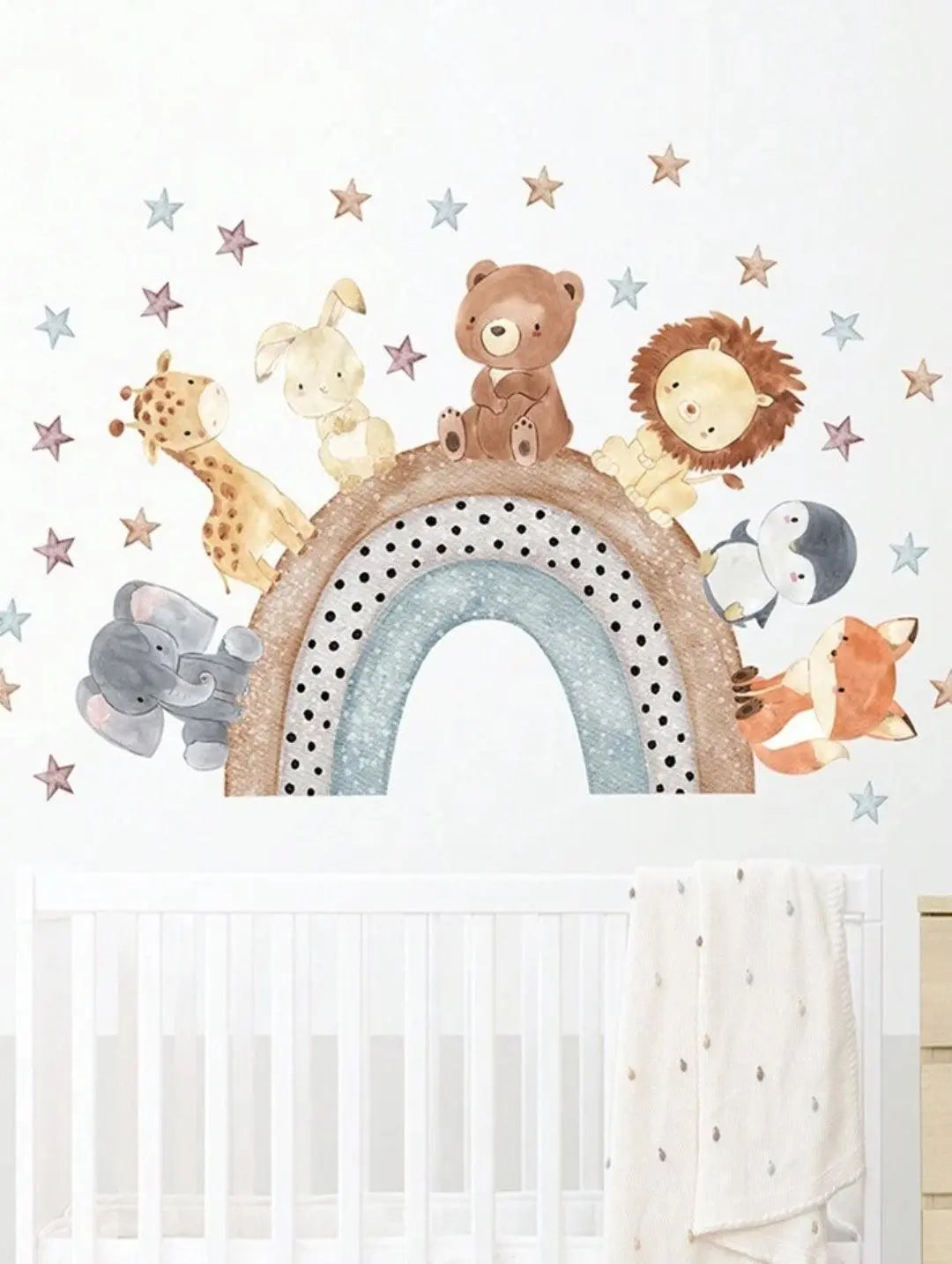 Rainbow Safari Wall Sticker Set Easy do Wall do