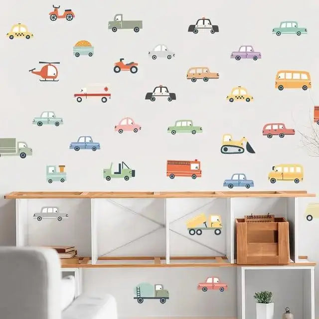 Playful Vehicles Wall Stickers - Easy do Wall do