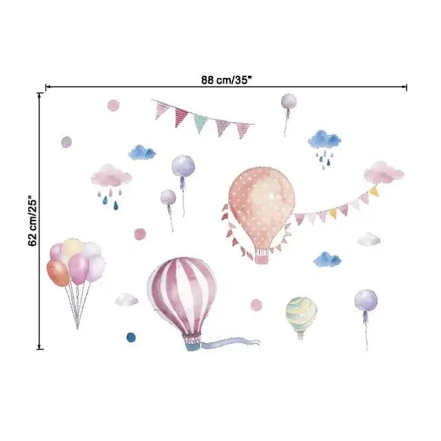 Dreamy Hot Air Balloon Wall Stickers - Easy do Wall do