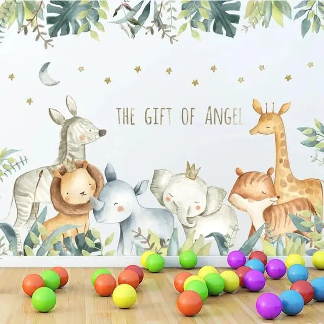 Safari Animal Wall Stickers Easy do Wall do