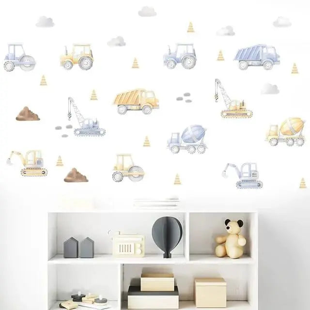 Construction Vehicle Wall Stickers - Easy do Wall do