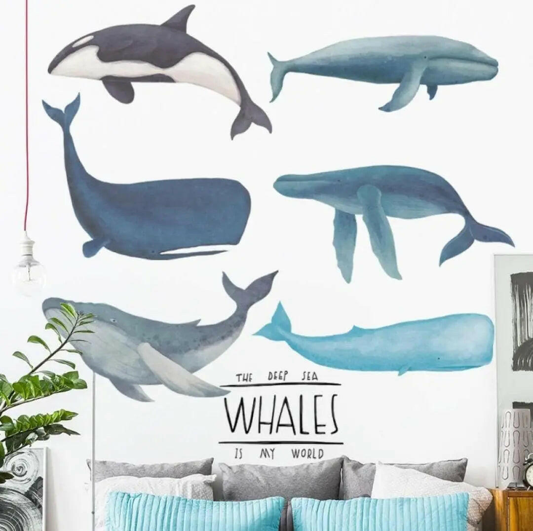 Majestic Whales Wall Stickers Easy do Wall do