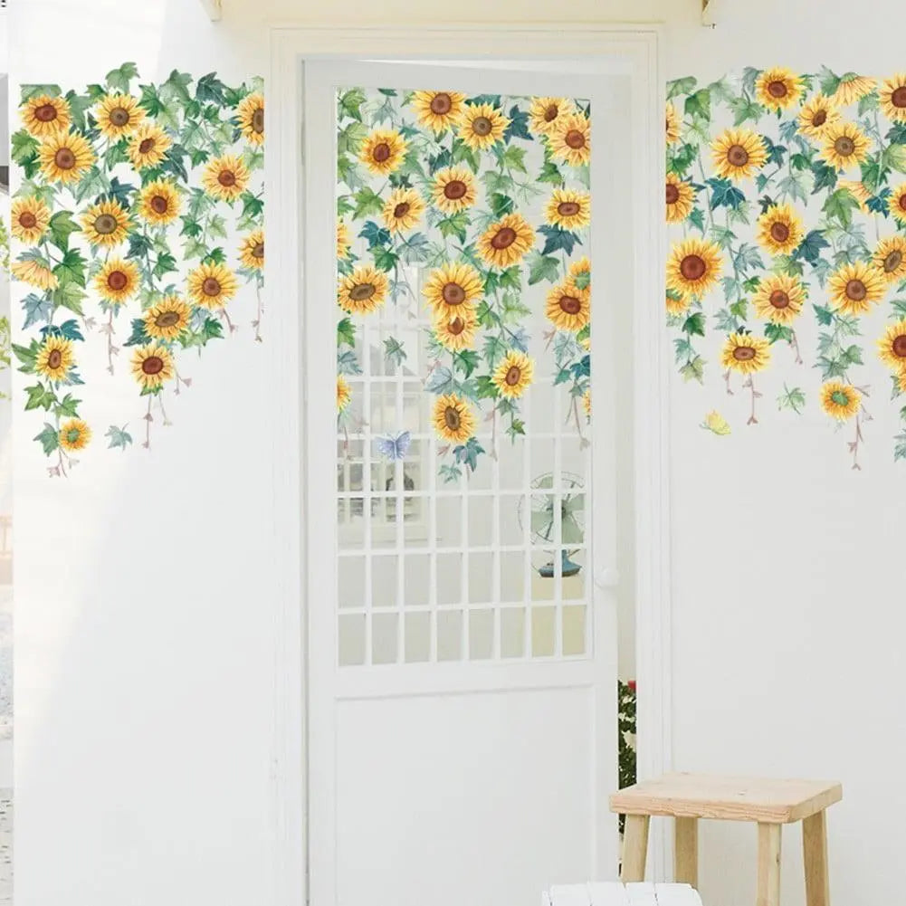 Cascading Sunflower Wall Sticker Easy do Wall do