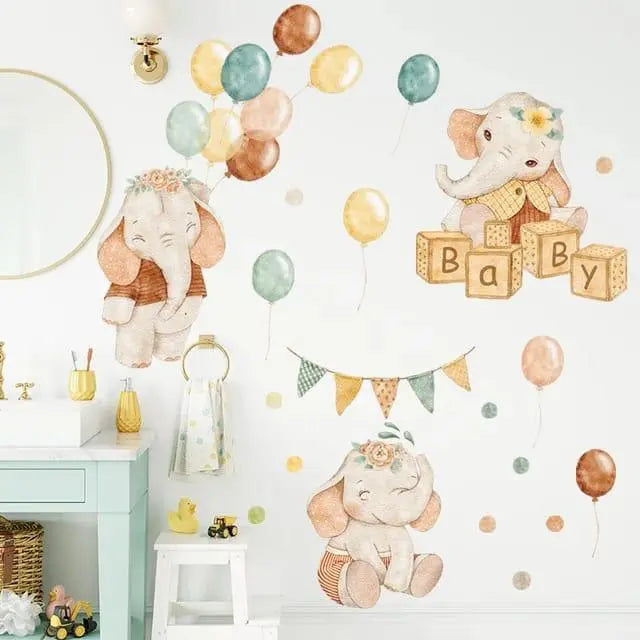 Adorable Elephant Wall Stickers Easy do Wall do