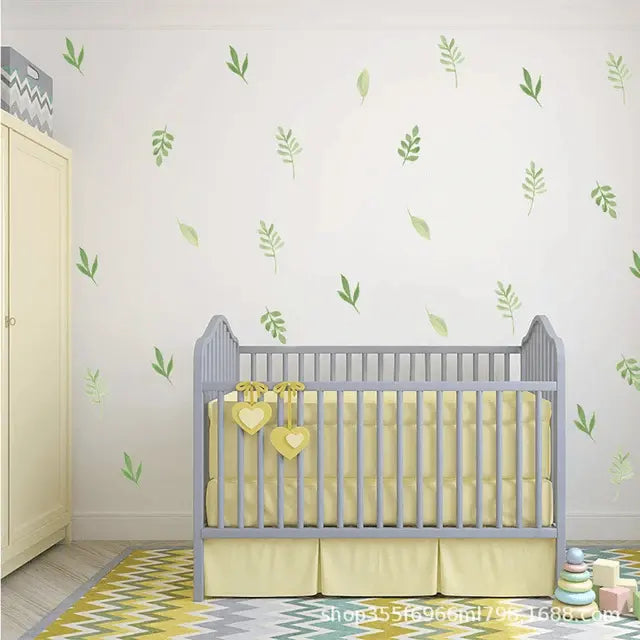 Fresh Green Leaf Wall Stickers for a Serene Space Easy do Wall do