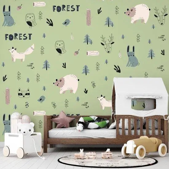 Adorable Forest Friends Wallpaper Easy do Wall do