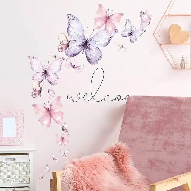 Watercolor Butterfly Wall Stickers - Easy do Wall do