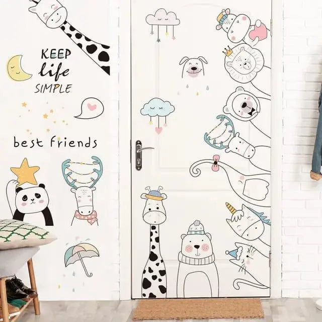 Adorable Animal Wall Stickers Easy do Wall do