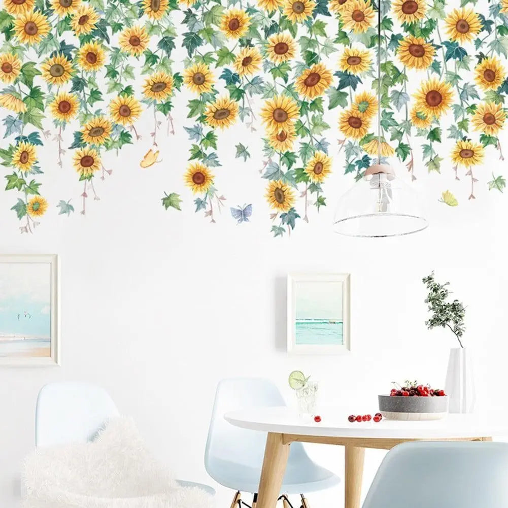 Cascading Sunflower Wall Sticker Easy do Wall do