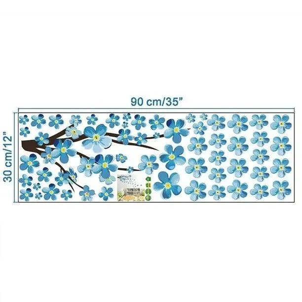 Serene Blue Plum Blossom Wall Decals Easy do Wall do