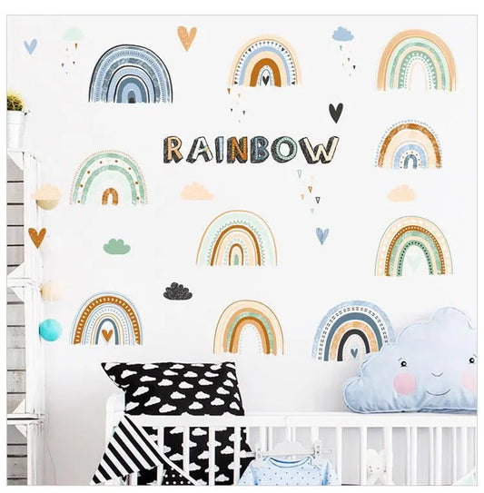 Boho Rainbow Wall Stickers for Kids' Rooms Easy do Wall do