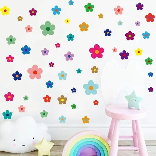 Colorful Sunflower Wall Stickers for Kids Room & Home Decor Easy do Wall do