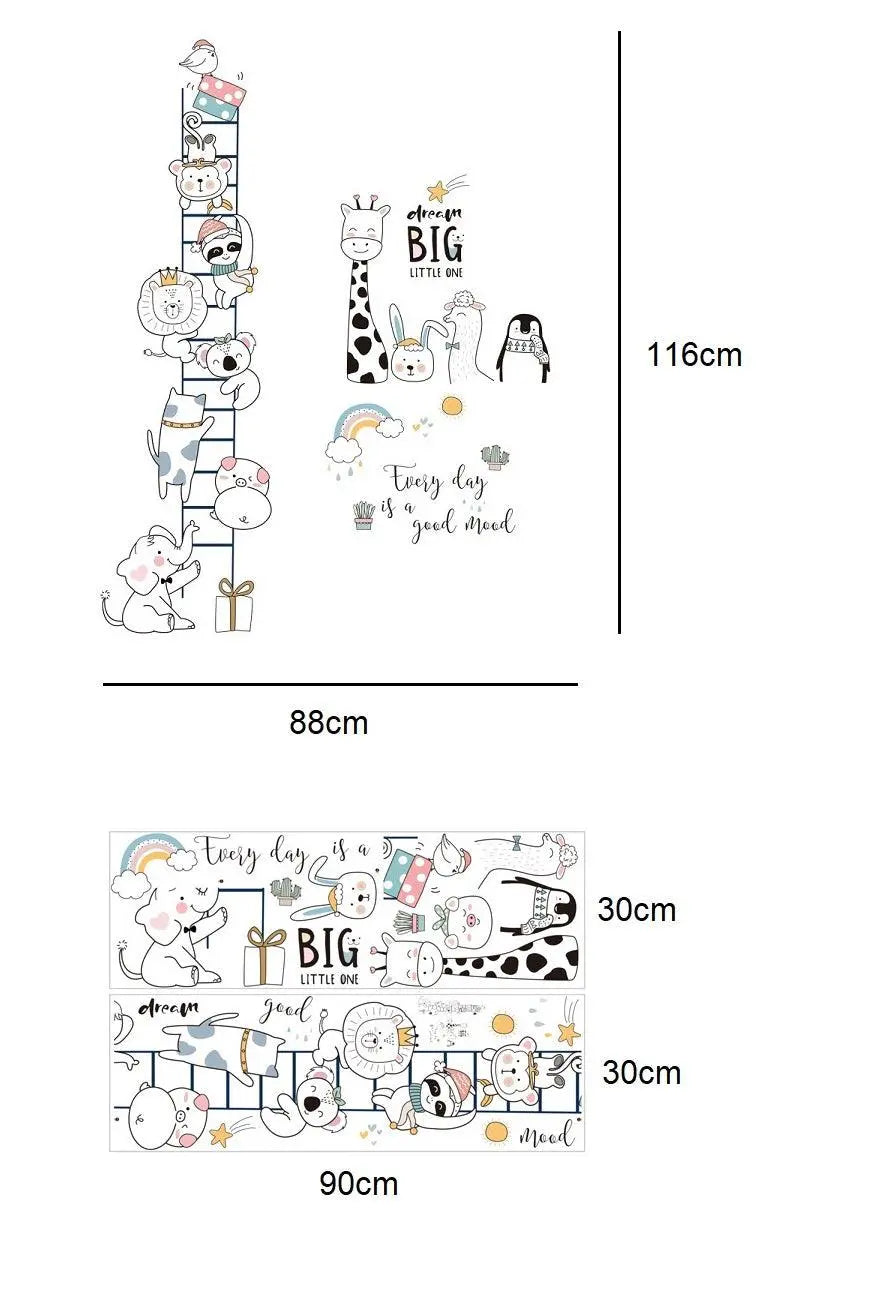 Climbing Animals Wall Stickers Easy do Wall do