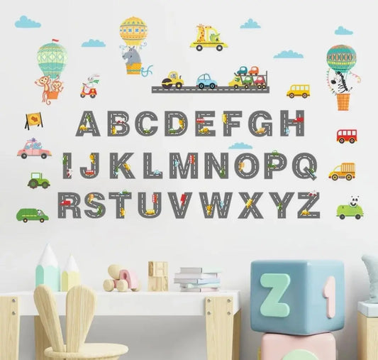 DIY Cartoon Alphabet Wall Sticker for Kids' Room Easy do Wall do