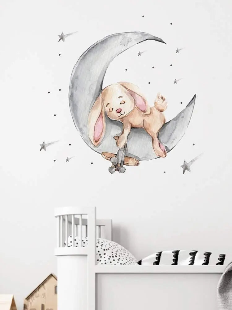 Sleepy Bunny Wall Sticker Easy do Wall do