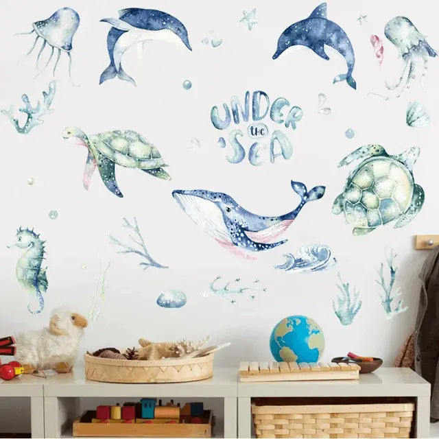 Underwater Ocean Wall Sticker Set Easy do Wall do