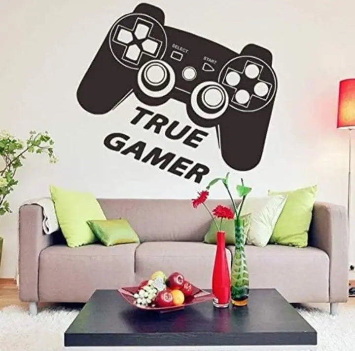 True Gamer Wall Sticker - Gaming Room Decor Easy do Wall do