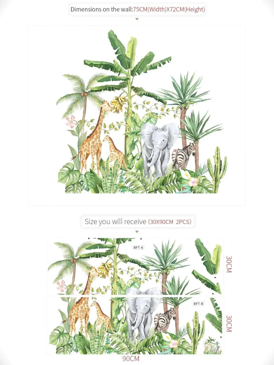 Safari Adventure Wall Sticker Set Easy do Wall do