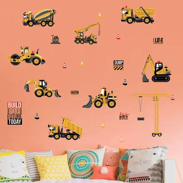 Construction Vehicle Wall Stickers - Easy do Wall do