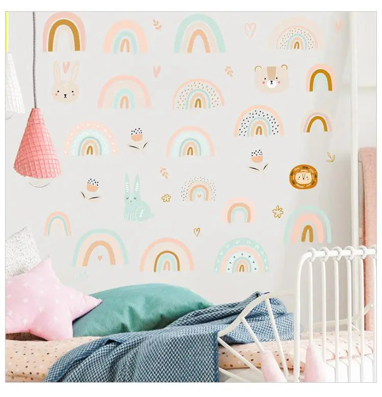 Boho Rainbow Wallpaper Stickers for Baby Room Decor Easy do Wall do